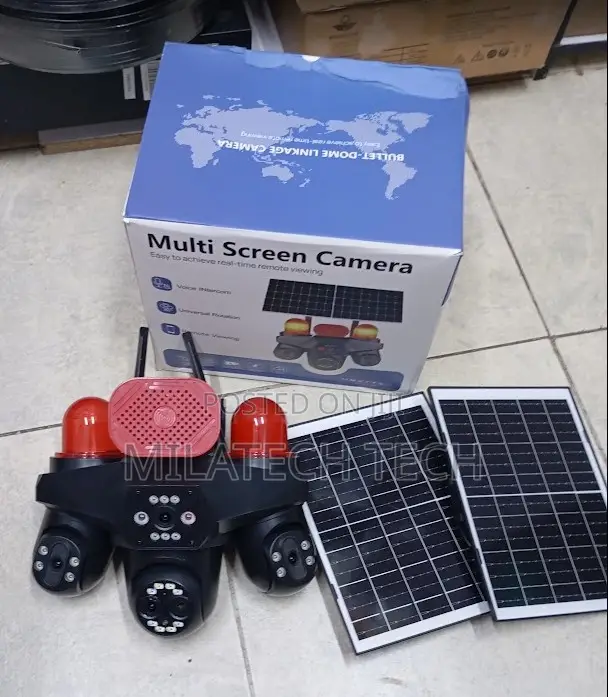 Smart 4 Lens Solar Camera 4G Waterproof CCTV With Alarm