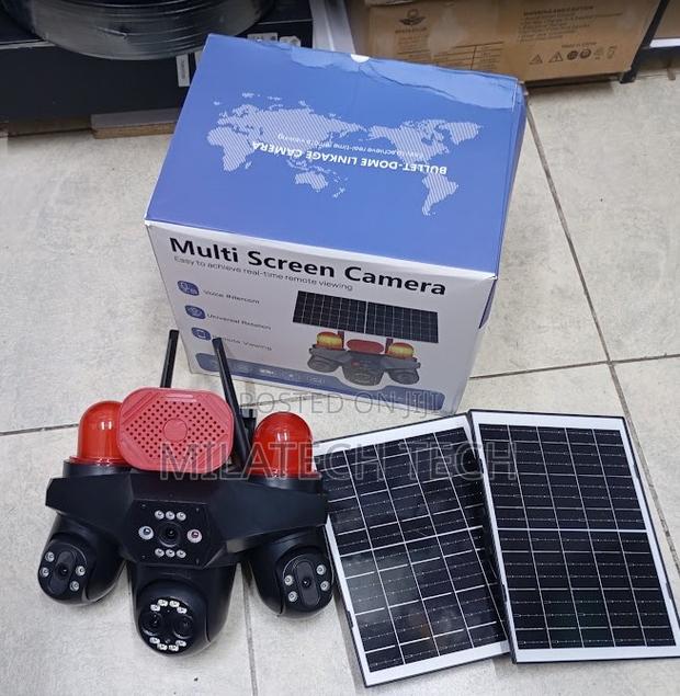 4G Solar CCTV Camera 4 Lens Remote View Phone App