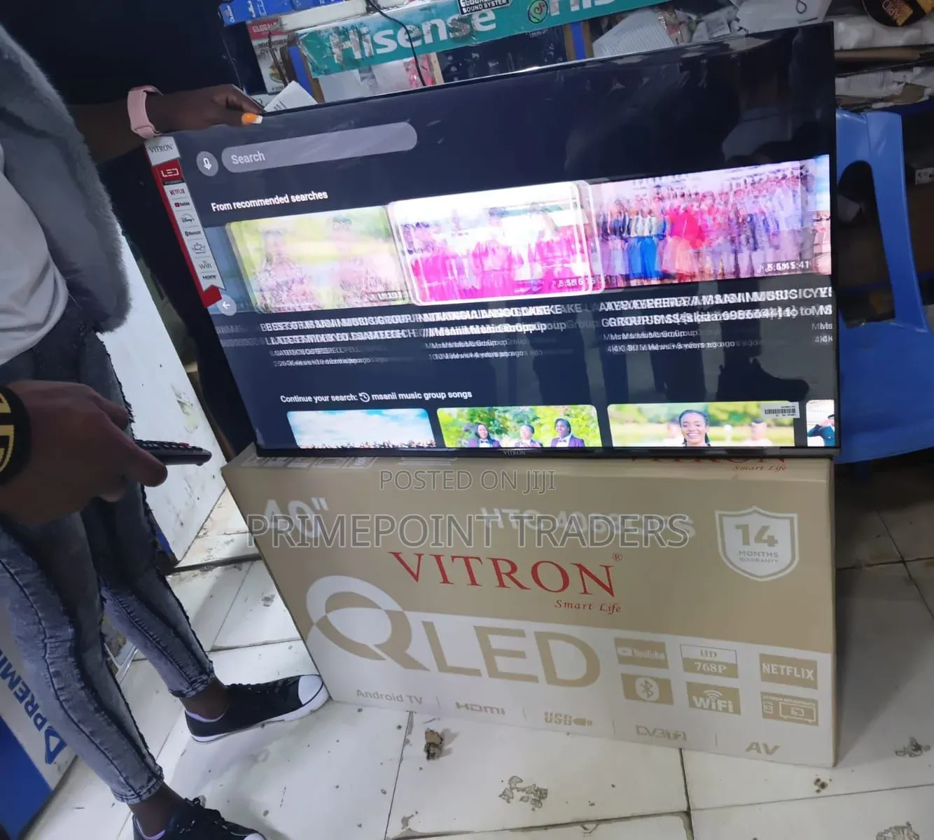 Vitron 40-Inch QLED Smart Android TV – Stylish Design Immersive