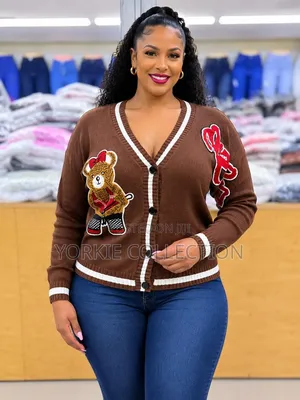 V-Neck Cardigan Sweater Also Called a Cardigan Knit