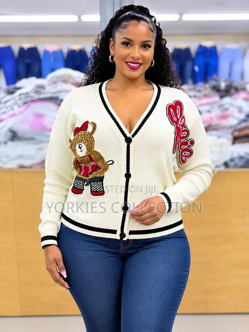 V-Neck Cardigan Sweater Also Called a Cardigan Knit