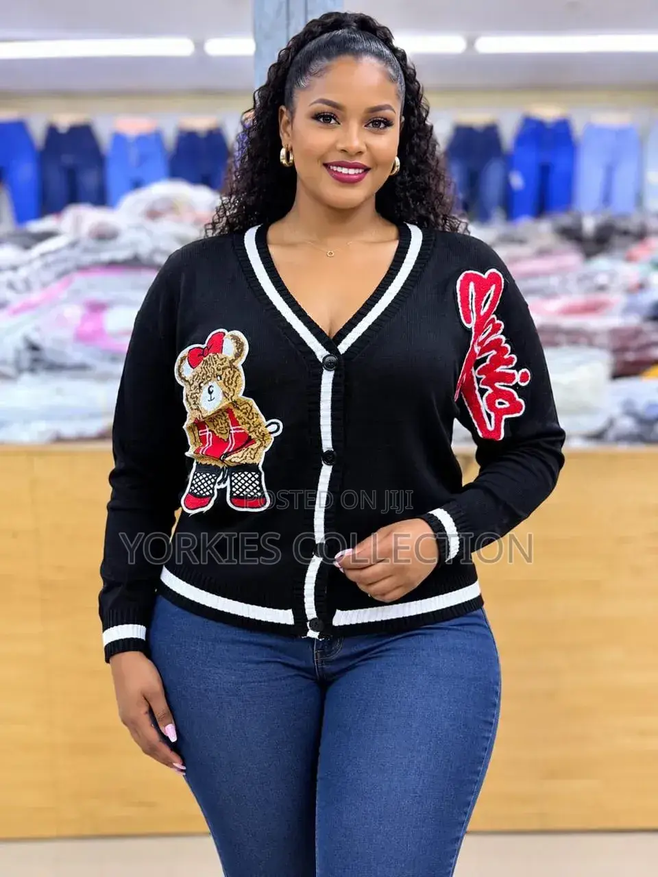 V-Neck Cardigan Sweater Also Called a Cardigan Knit