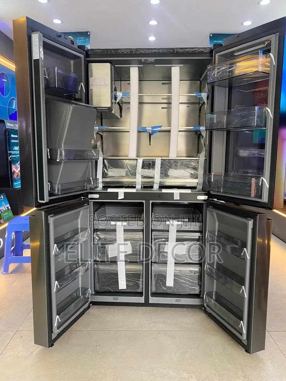 Hisense REF600DR 615L 4-Door Smart Refrigerator – PureView Door