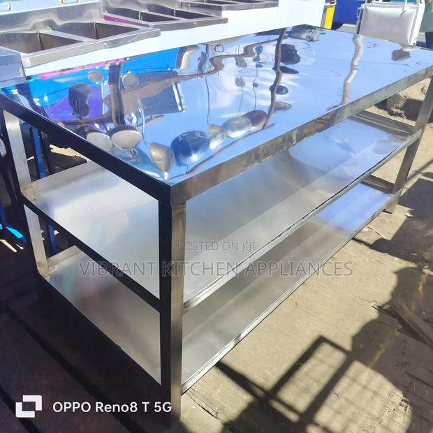 Three-Tier Full-Length Stainless Steel Table - thumbnail 2