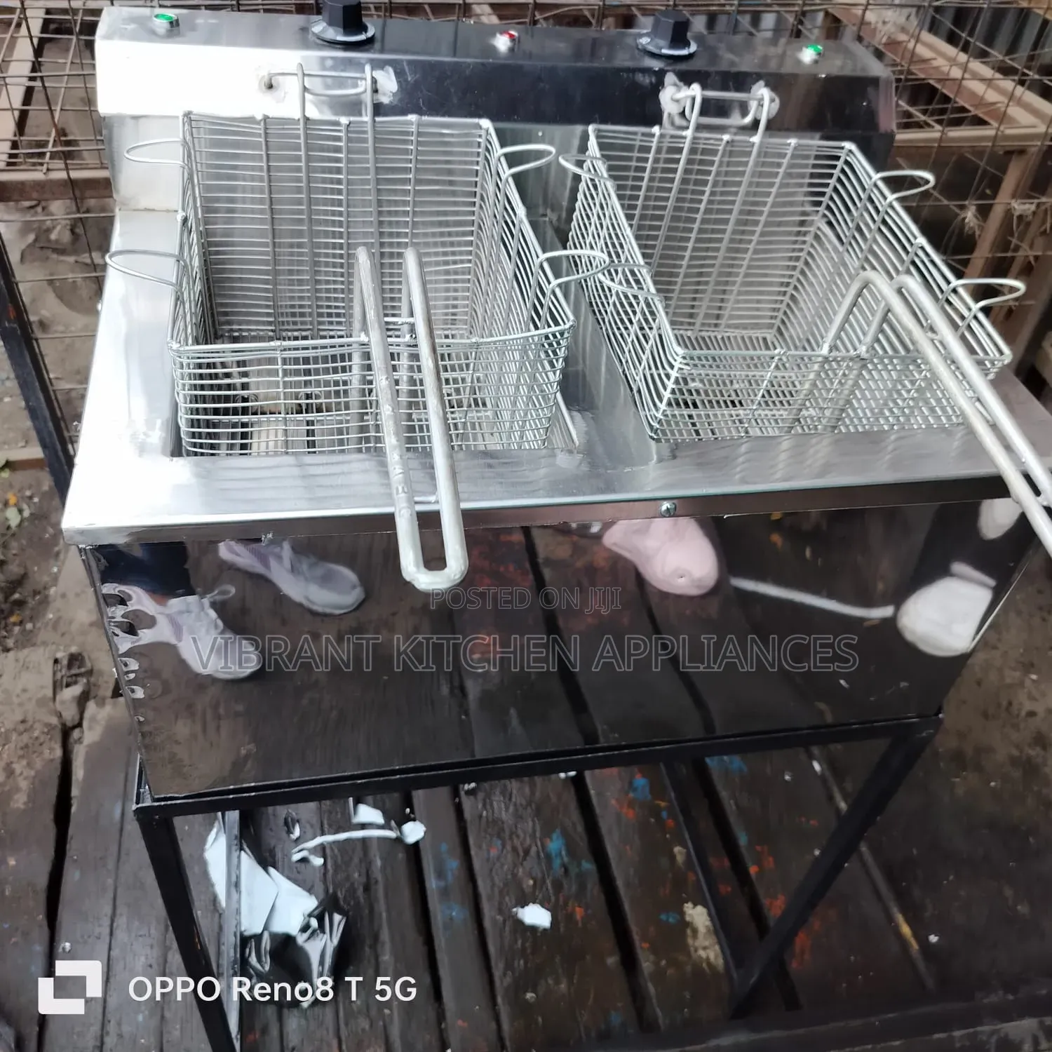 Stainless Steel Electric Double Deep Fryer