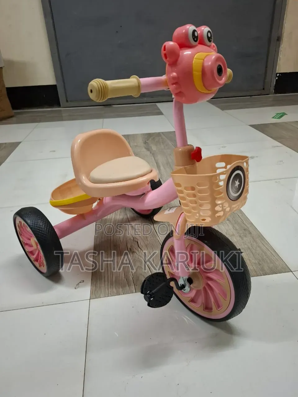 Musical Tricycle With Leather Seat _ Pink