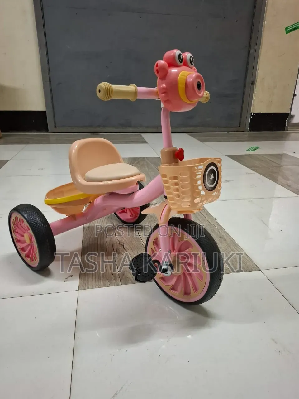 Musical Tricycle With Leather Seat _ Pink