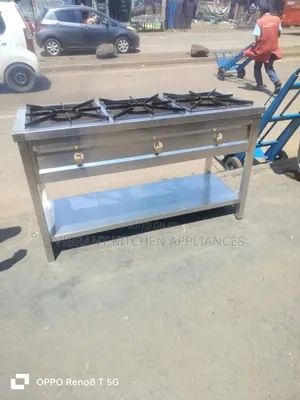 Commercial Triple-Burner Gas Stove