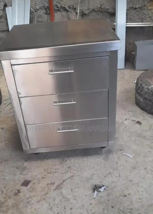 Stainless Steel Cabinet With Three Drawers