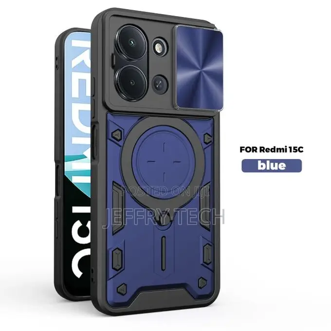 Magnetic 15C Shockproof Protective Case for Redmi - Car Magnetic, Sli