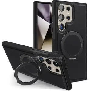 MagSafe PU Leather Back Cover Case for Samsung Galaxy S25 Ultra Ultra