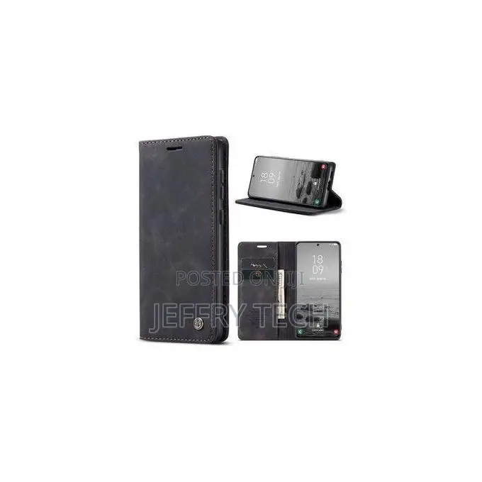 Samsung Galaxy A37 Caseme Wallet Black Retro Suede Leather Flip All-Re