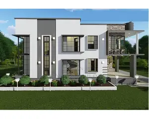 Flat Hidden Roof House Plans