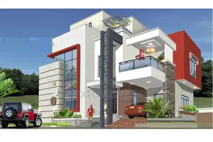 Flat Hidden Roof House Plans