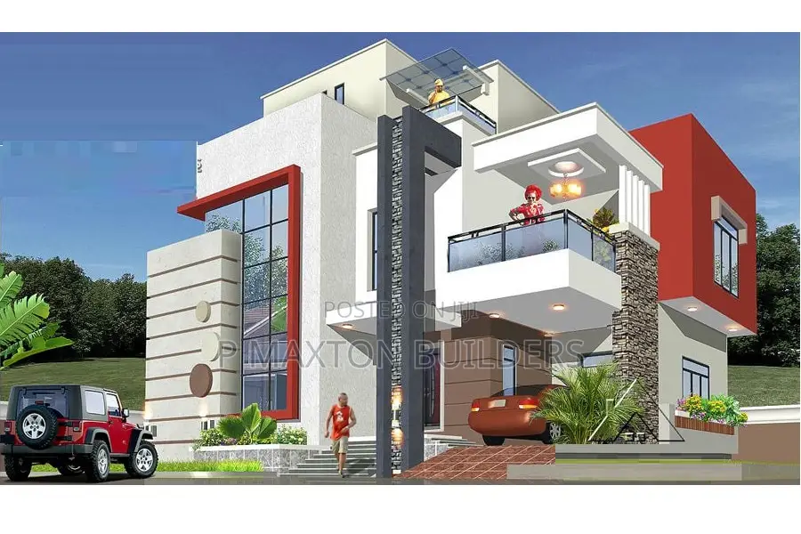 Flat Hidden Roof House Plans