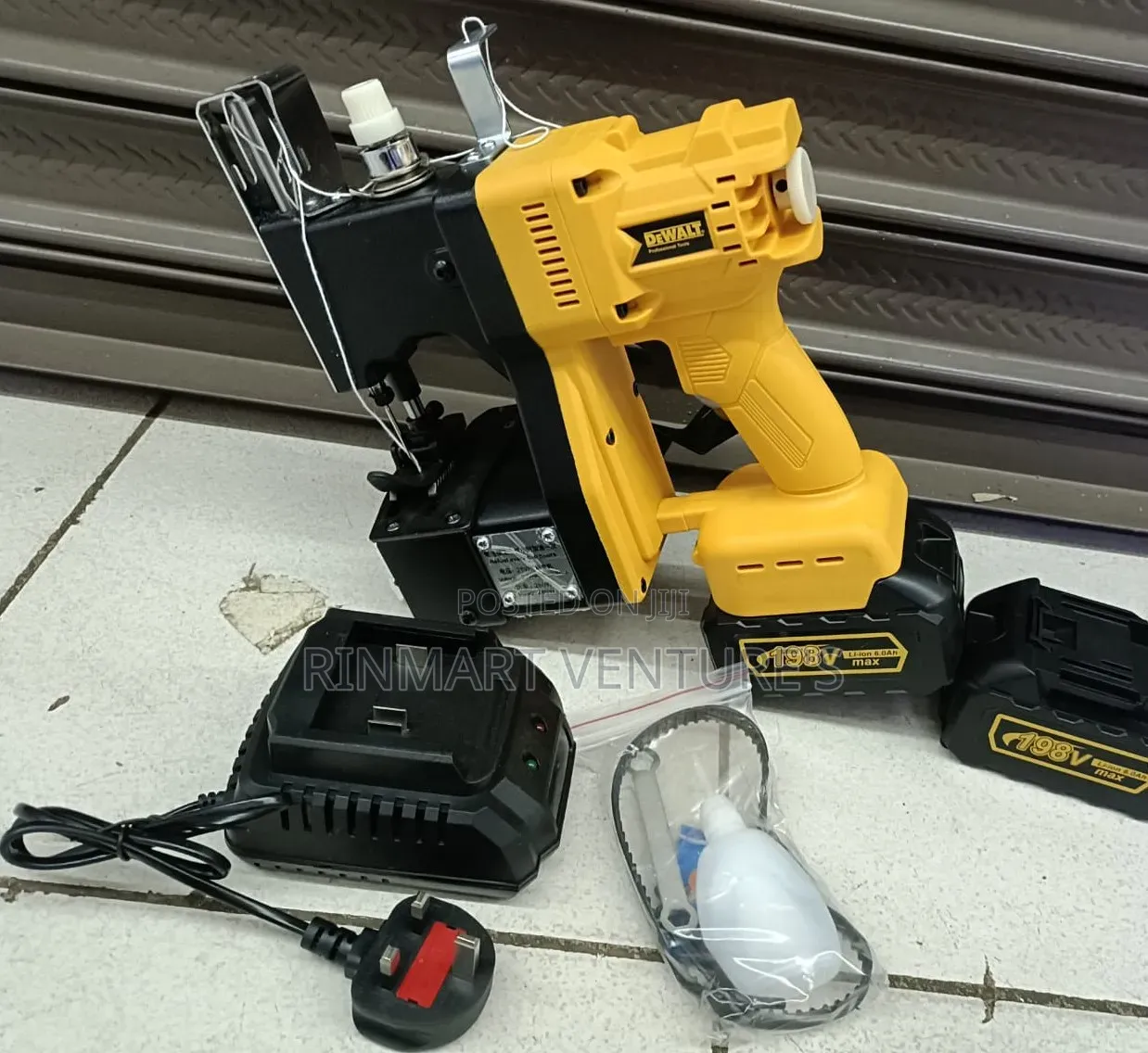 Cordless Bag Closer,with 2 Big 198v Batteries and a Slide Charger