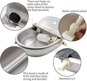 Drinking Waterer With Float Valve Water Trough for Horse, Goat, Cattle
