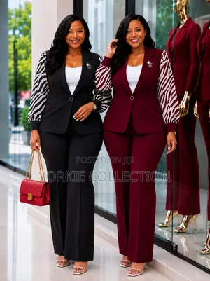 Two-Piece Trouser Suit — Blazer + Matching Trousers.