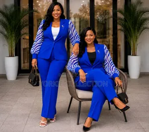 Two-Piece Trouser Suit — Blazer + Matching Trousers.