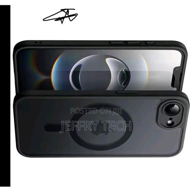 Matte Frosted Clear Case for iPhone 16e Magnetic Wireless Charge Shoc - thumbnail 2