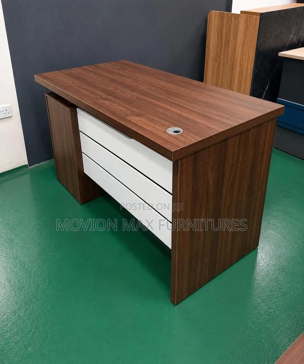 Dark Walnut 1.4m Office Desk Office Desk - thumbnail 3