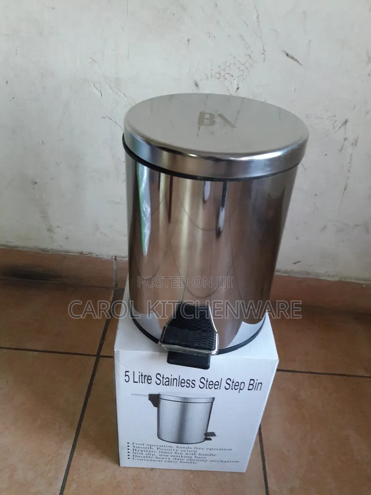 5 LTR Stainless Steel Heavy Duty Pedal Bin