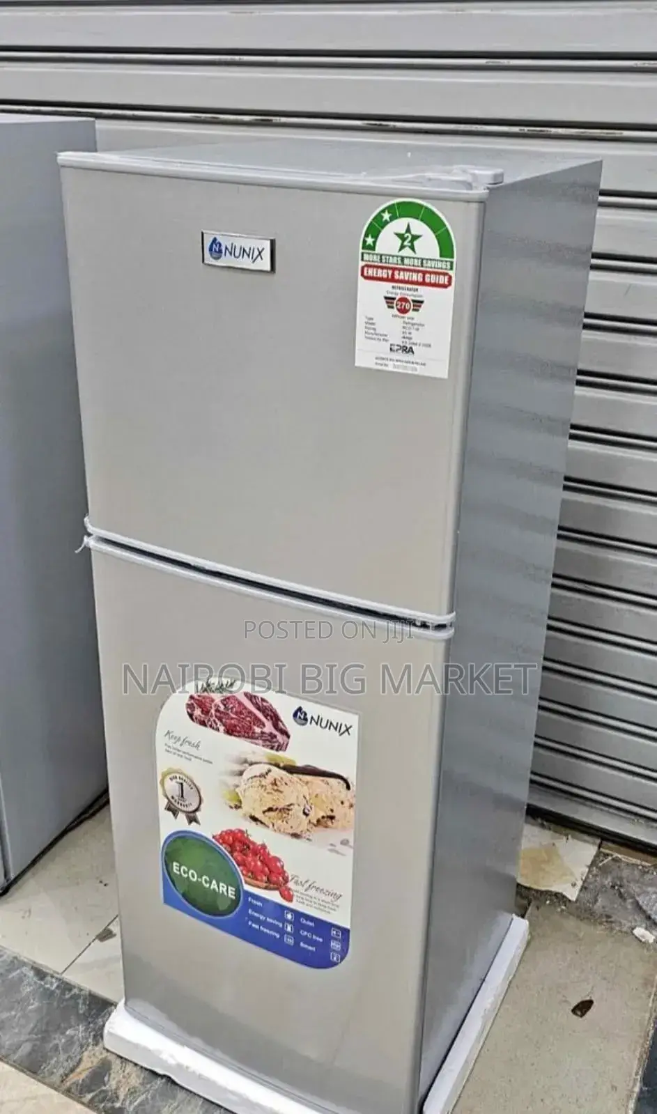 Nunix 138 L Fridge With Tough Glass Shelves