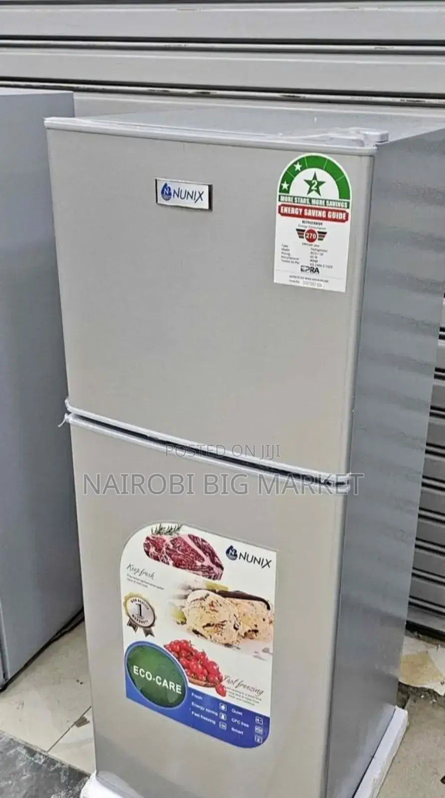 Nunix 138 L Fridge With Tough Glass Shelves