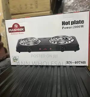 Rashnik 2000W Portable Electric Double Coil Burner With Dual Control
