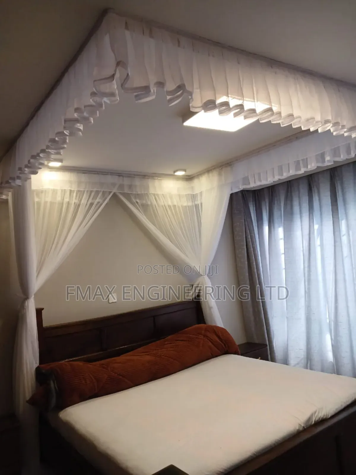 Modern Mosquito Bedroom Ceiling Net Installation