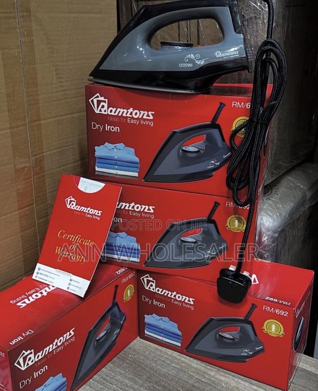 Ramtons Heavy Duty Non-Stick Electric Dry Iron Box - thumbnail 2