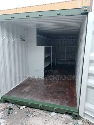 Shipping Container Storage With Shelves