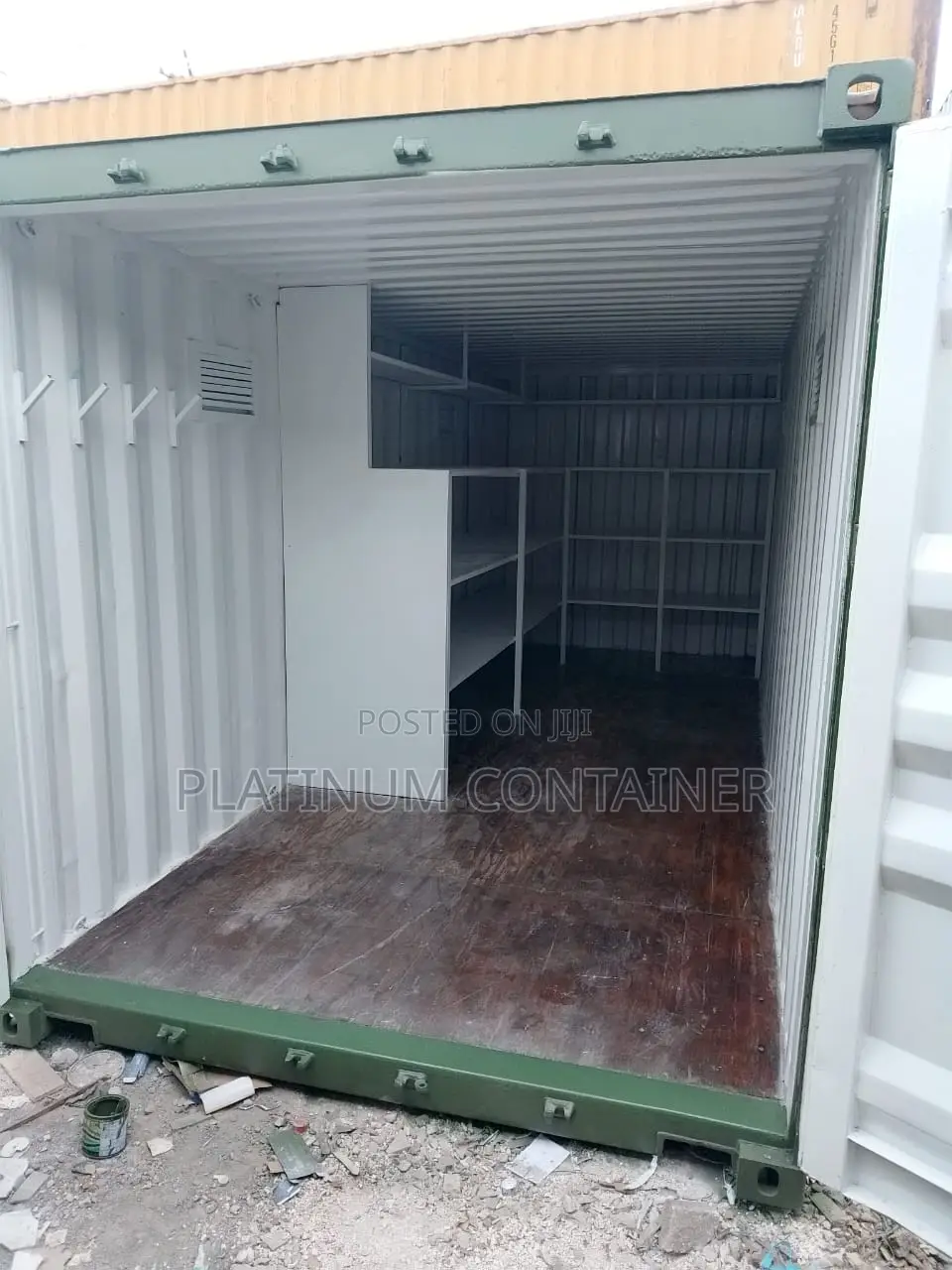 Shipping Container Storage With Shelves