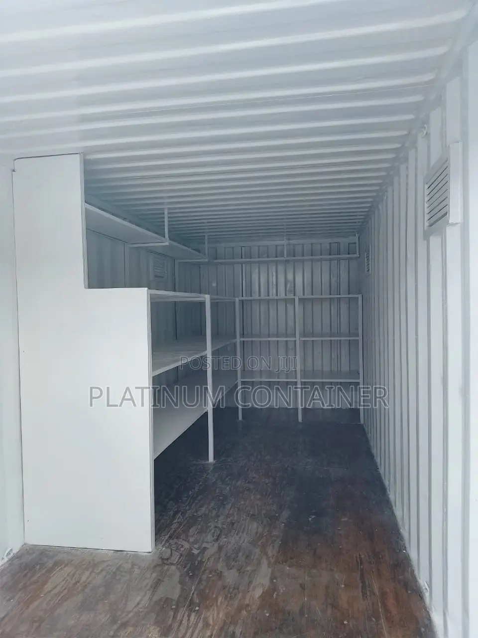 Shipping Container Storage With Shelves