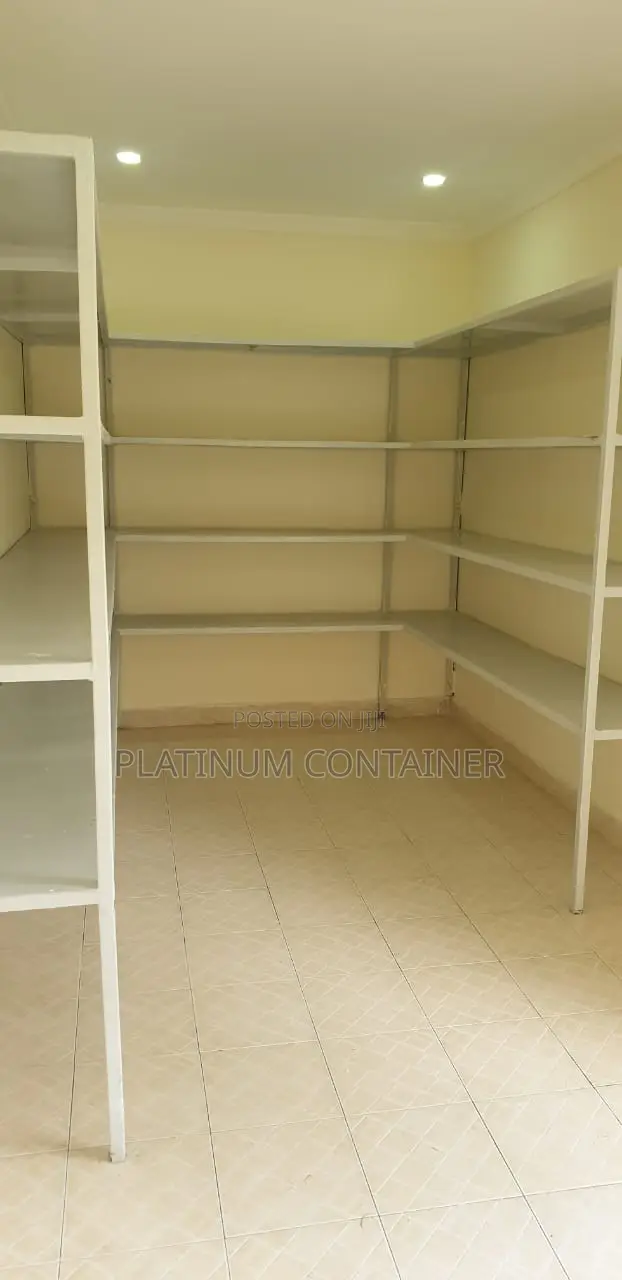 Shipping Container Storage With Shelves