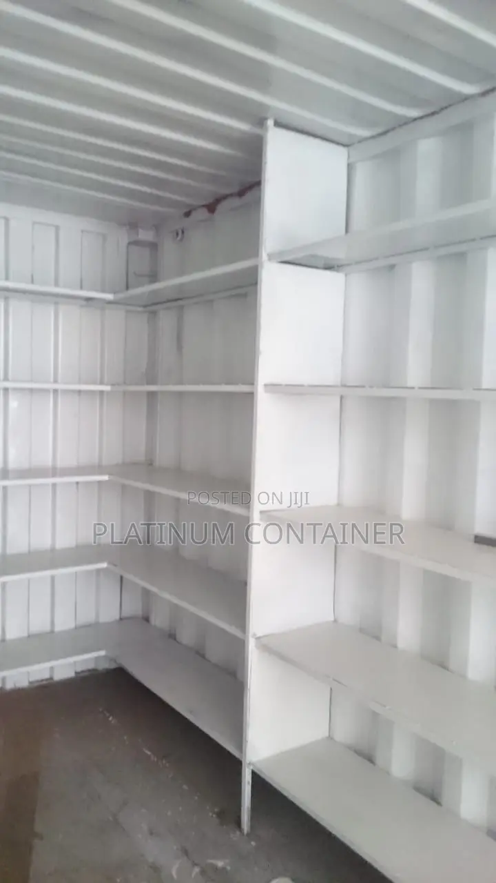 Shipping Container Storage With Shelves