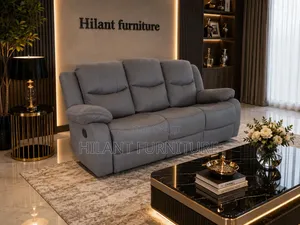 Gray 3 Seater Recliner Sofa.