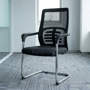 Office Chair; Mesh Office Guest Chair With Arms