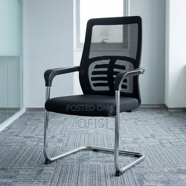 Office Chair; Mesh Office Guest Chair With Arms