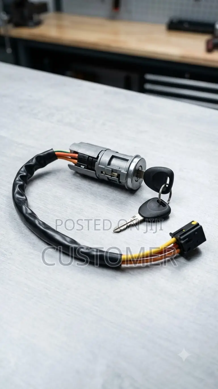 Universal Ignition Switch Lock Set With Wiring Harness 2 Keys