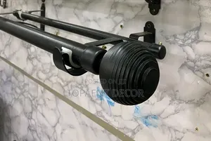 Black Matte Jua Kali Curtain Rods