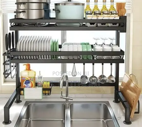 2 Tiers Heavy Duty Space Saving Over the Sink Dish Rack