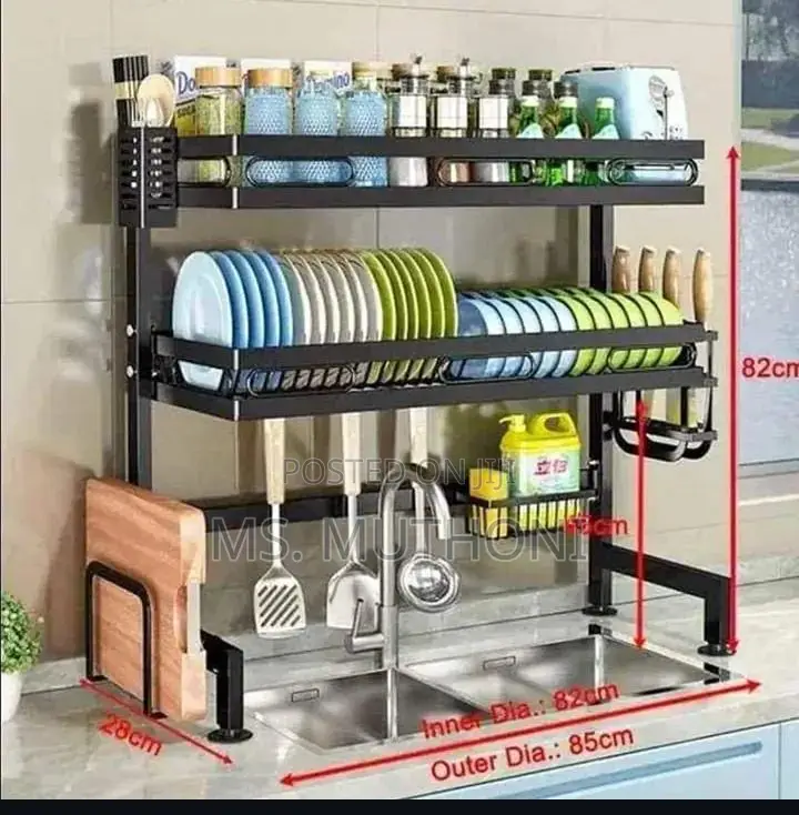 2 Tiers Heavy Duty Space Saving Over the Sink Dish Rack