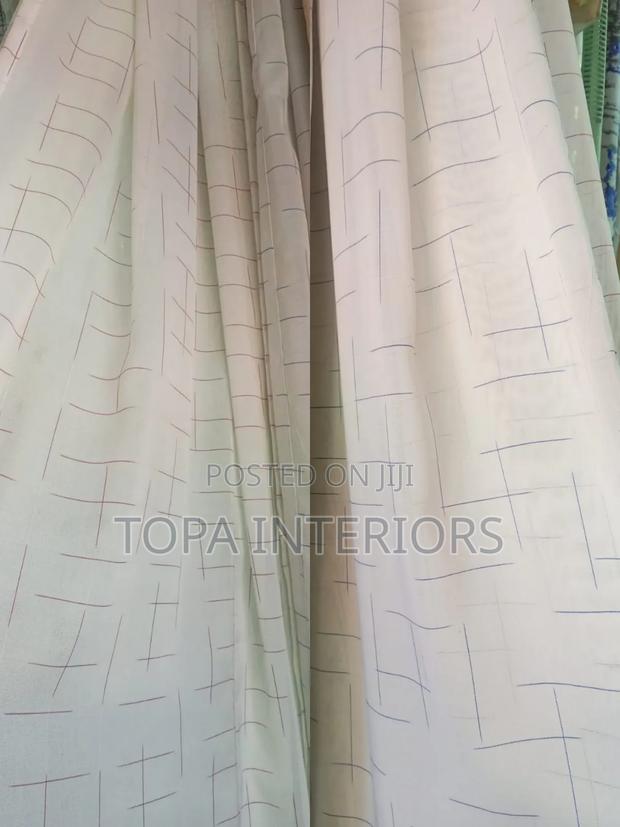 White Sheer Curtains With Thin Stripes - main view