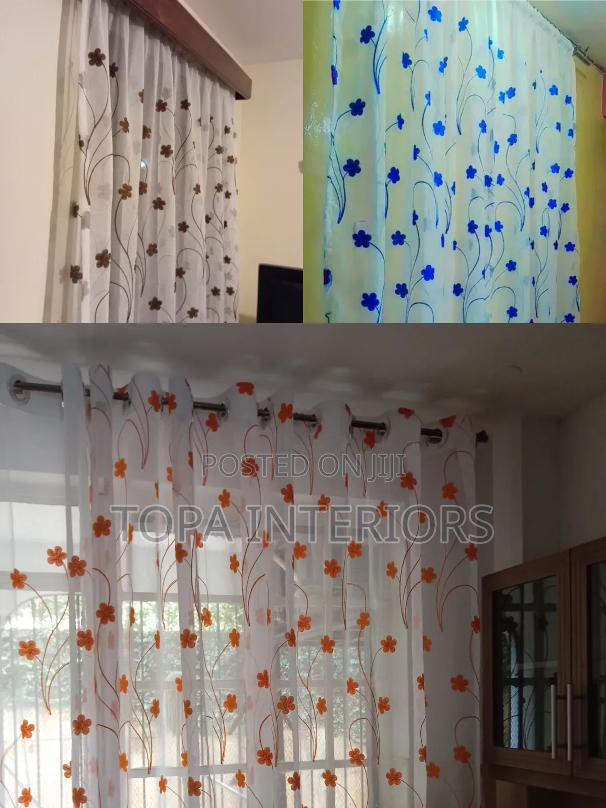 FLOWERED Sheers for Living Room and Bedroom Windows