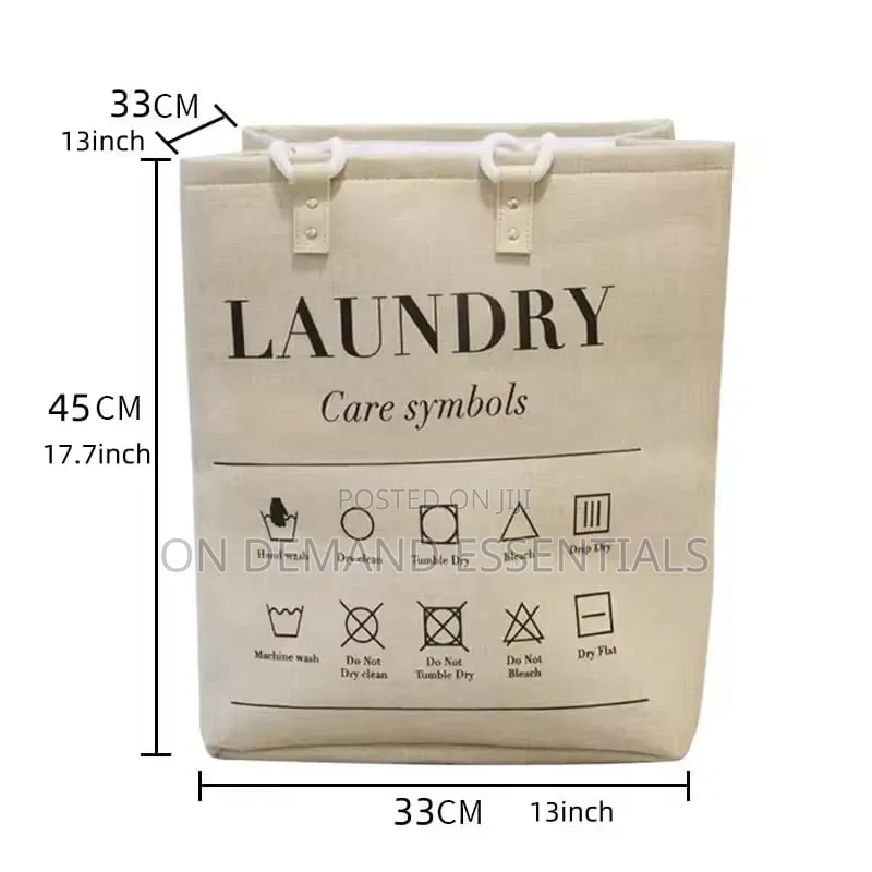 Collapsible Large Hamper Laundry Basket With Leather Handles
