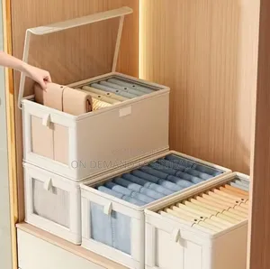 Large Foldable Canvas Storage Box With Clear Window