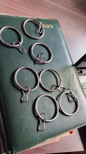 Silver and Black Metallic Heavy Duty Curtain Rings