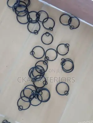 Silver and Black Metallic Heavy Duty Curtain Rings