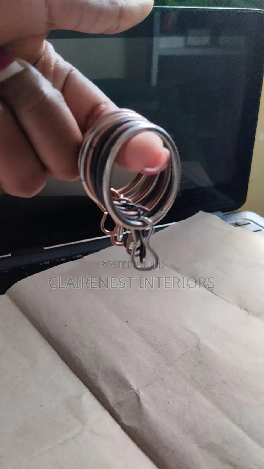 Easy to Install, Curtain Drippery Metallic Rings